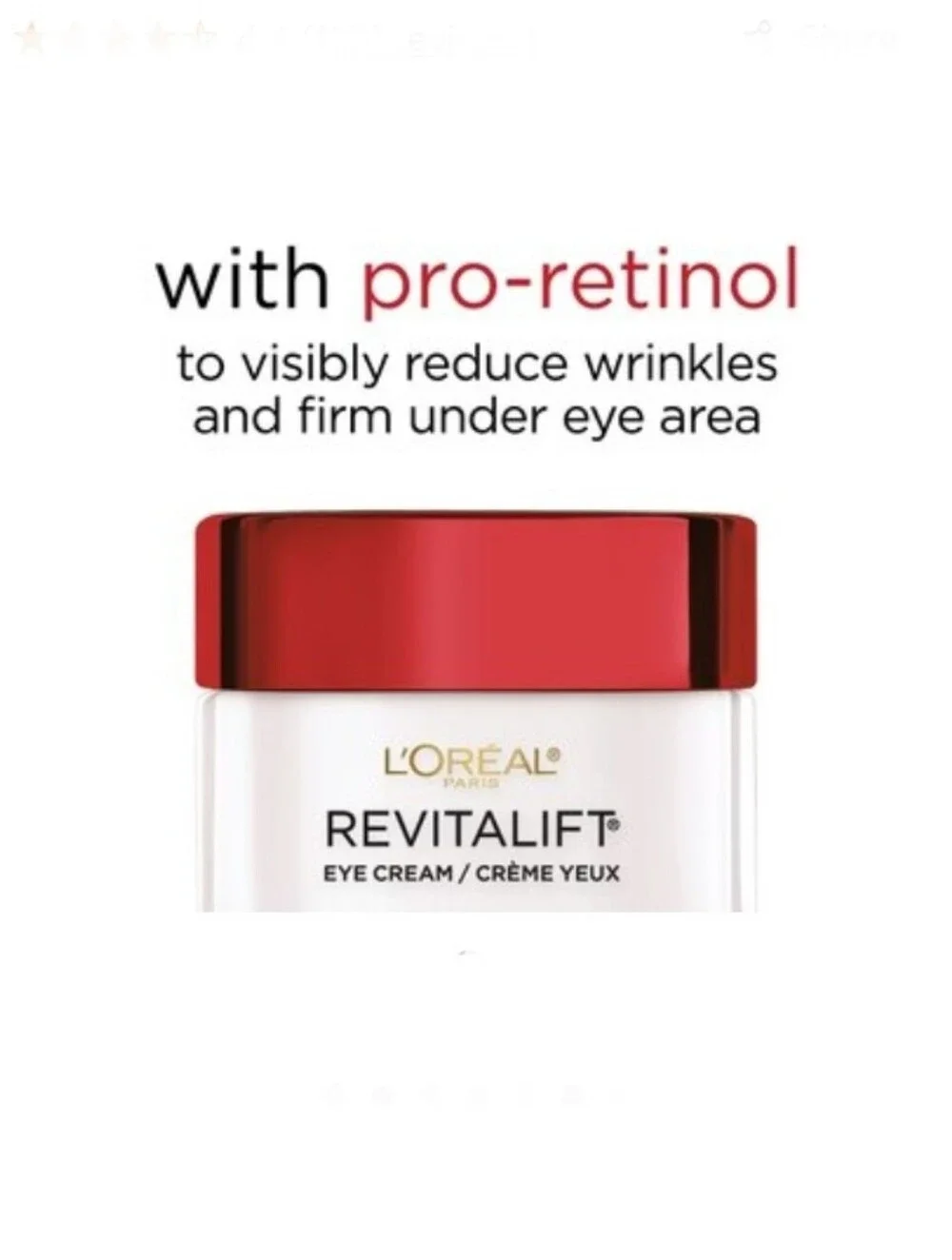 Loreal Paris Revitalift Anti-Wrinkle + Firming Eye Cream - Full Size